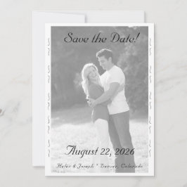 Reserve A Data Nuptial Grace Wedding Flat Save The Date Card