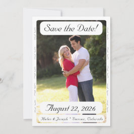 Reserve A Data Nuptial Grace Wedding Flat Save The Date Card