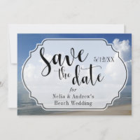 Nuvens de gordura sobre a praia Foto com Crachá Sa