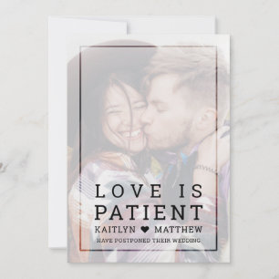 Reserve A Data O amor é o paciente desbotado foto minimalista ad