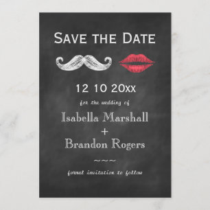 Reserve A Data O bigode & os lábios salvar a data