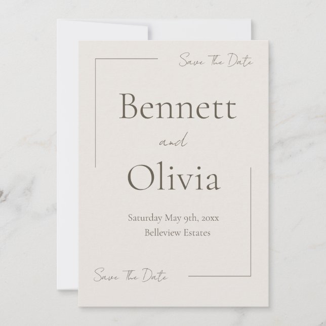 Reserve A Data O Casamento Da Época Suave Salva A Data (Frente)