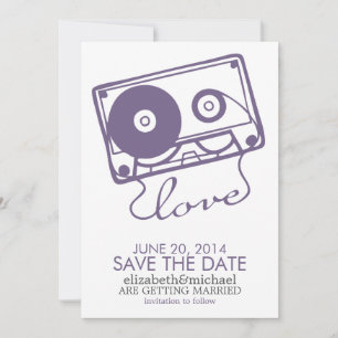 Reserve A Data O Casamento da Mistura Perfeita Salve a Data {roxo