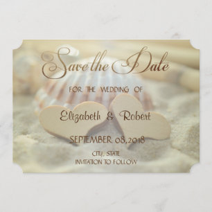 Reserve A Data O casamento de praia, Seashell, os corações de