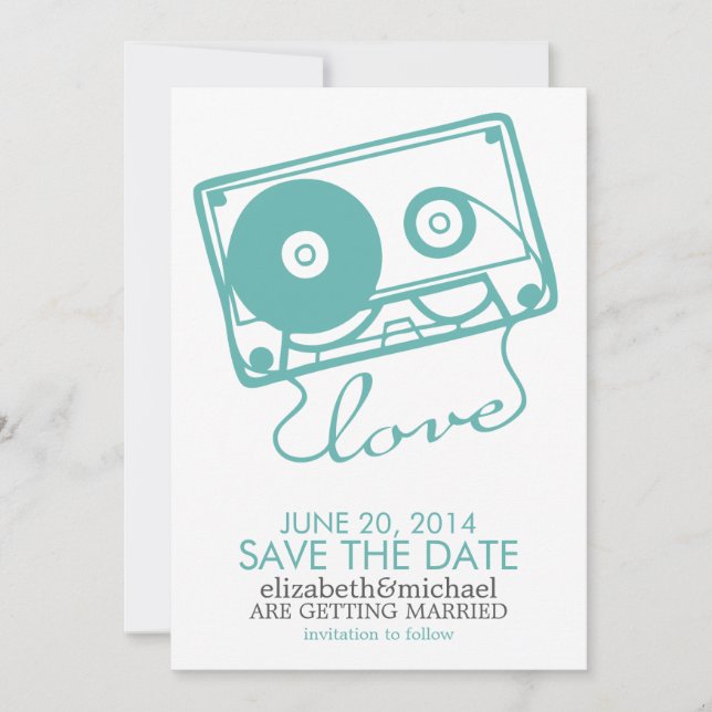 Reserve A Data O Casamento The Perfect Mix Salve a Data {aqua} (Frente)
