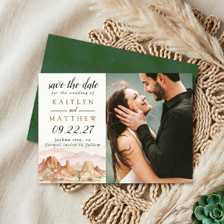 Reserve A Data O Conjunto de Casamento Watercolor Desert Range -