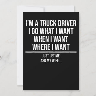 Reserve A Data O Funny Truck Motorista Marido Pergunta À Minha Es