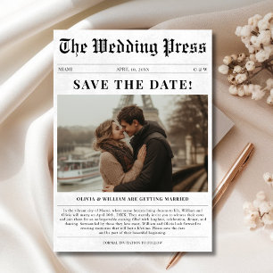 Reserve A Data O Jornal The Wedding Press Torre Eiffel Foto