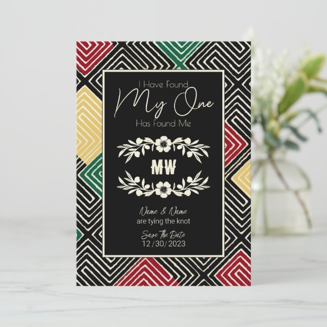 Reserve A Data O MEU JÁ ME Encontrou Casamento Tribal Africano (Em pé/Frente)