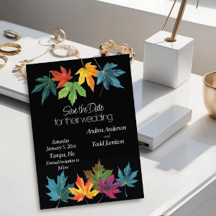 Reserve A Data O outono deixa em contraste o casamento negro