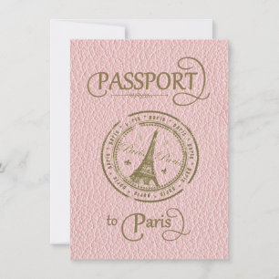 Reserve A Data O partido cor-de-rosa do passaporte de Paris