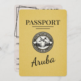 Reserve A Data O Passaporte Aruba Amarelo Salva A Data