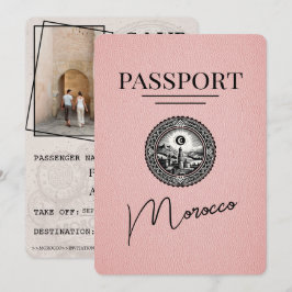 Reserve A Data O Passaporte De Marrocos Rosa Salva A Data