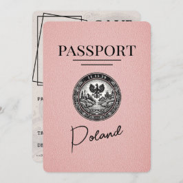 Reserve A Data O Passaporte De Polônia Rosa Salva A Data