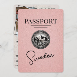 Reserve A Data O Passaporte De Suecia Rosa Salva A Data