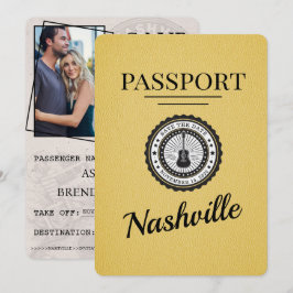 Reserve A Data O Passaporte Nashville Amarelo Salva A Data