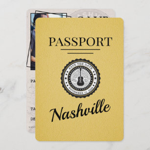 Reserve A Data O Passaporte Nashville Amarelo Salva A Data
