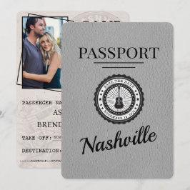 Reserve A Data O Passaporte Nashville Da cinza Salva A Data
