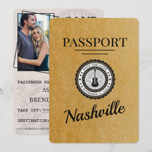 Reserve A Data O Passaporte Nashville Dourado Salva A Data