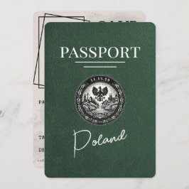 Reserve A Data O Passaporte Polônia Verde Salva A Data