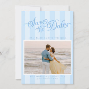 Reserve A Data O Script Azul De Pastel Striped Elegante Salva A D