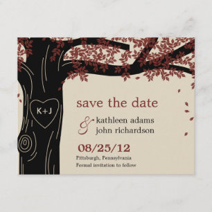 Reserve A Data Oak Tree Weding The Date Card