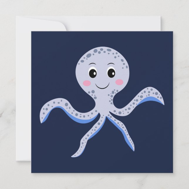 Reserve A Data Octopus sob o padrão das crianças do mar (Frente)