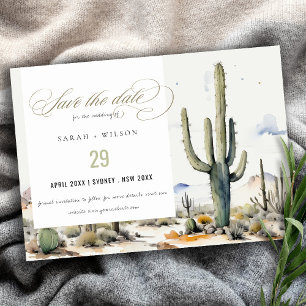 Reserve A Data Oeste Boho Cactus Desert Watercolor Landscape