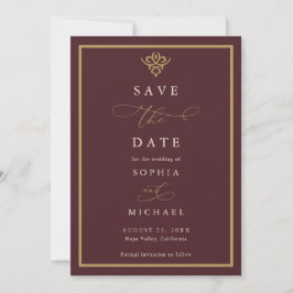 Reserve A Data Old Money Burgundy Save The Date