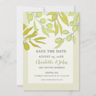 Reserve A Data Olive Branches Natureza Casamento Botânico Verde