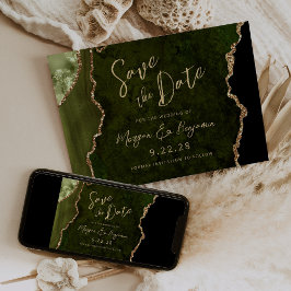 Reserve A Data Olive Green Ágata Rascunho Casamento Salve a Data