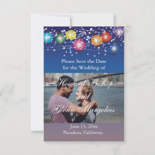 Reserve A Data Ombre Rainbow Lanterns FOTO Salvar a Data