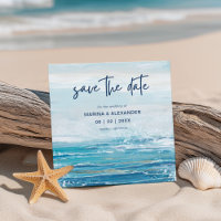 Ondas Azuis da Praia Casamento à Beira-Mar
