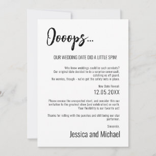 Reserve A Data 💍 Oops Alteração Elegante Minimalista de Data