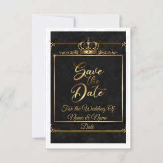 Reserve A Data Opulento Confete Preto e Dourado para Salvar a Dat