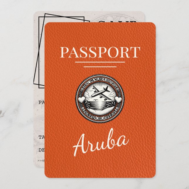 Reserve A Data Orange Aruba Passport Salvar Data (Frente/Verso)