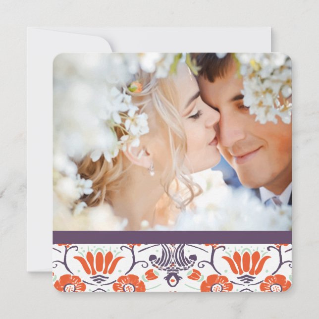 Reserve A Data Orange Mint Purple Photo Modern Salvar Data (Frente)