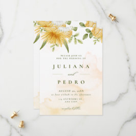 Reserve A Data Orange Watercolor Elegant Floral Salvar a Data