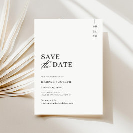 Reserve A Data Orçamento Casamento Moderno Preto e Branco Script