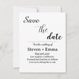 Reserve A Data Orçamento elegante Boho Casamento Salvar a Data