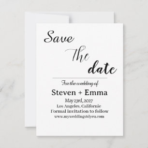 Reserve A Data Orçamento elegante Boho Casamento Salvar a Data