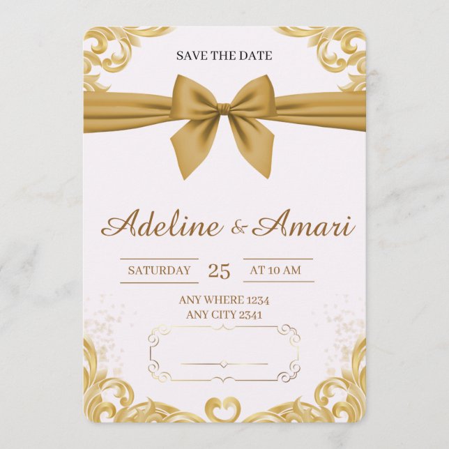Reserve A Data Organic Modern Save the Date Card (Frente)