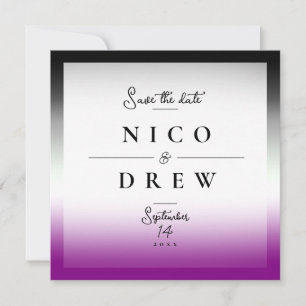 Reserve A Data Orgulho Assexual Elegante Casamento