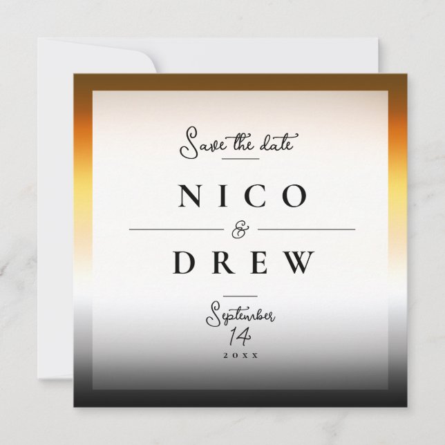 Reserve A Data Orgulho Casamento Orgulhoso do Urso Elegante  (Frente)