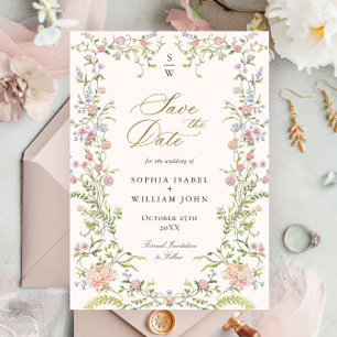 Reserve A Data Ornamentado Grace Pastel Blush Casamento Floral