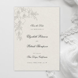 Reserve A Data Orquídea Elevada Ecru Formal Casamento Tradicional