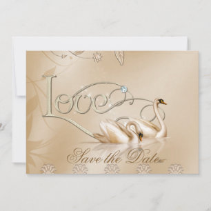Reserve A Data Ouro elegante Swans Formal Salvar Data
