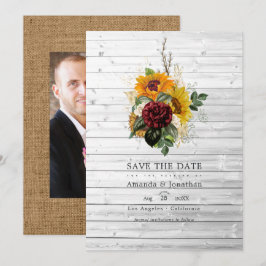 Reserve A Data Outono Rústico - Floral Country Barn Casamento