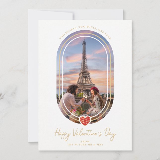 Reserve A Data Oval Effect Red Heart Happy Valentine's Day Photo  (Frente)