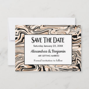 Reserve A Data Padrão de Aquarela Elegante de Casamento Moderno P